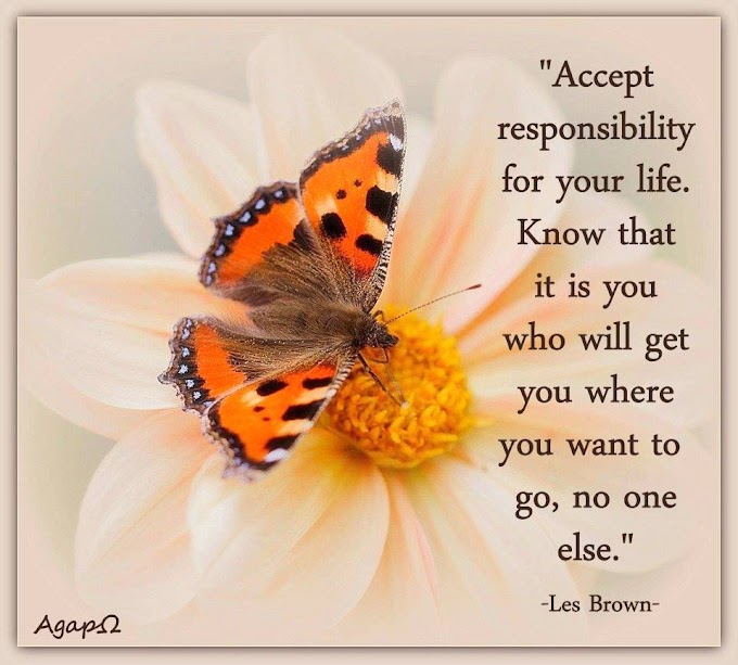Accept responsibility for your life.