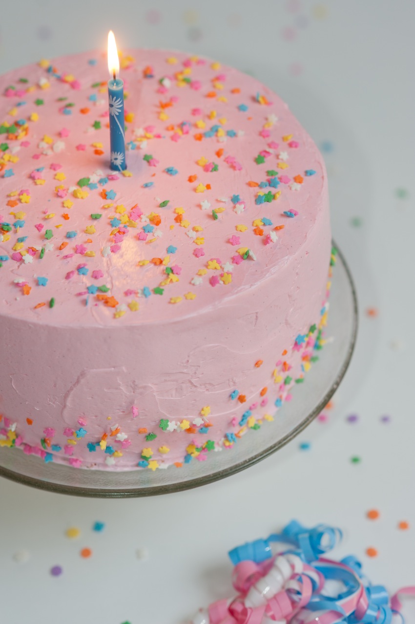 Image result for simple pink birthday cake