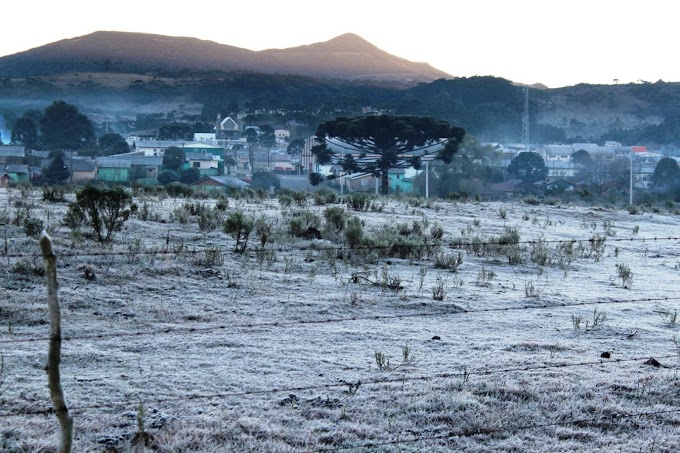 Frio intenso no sul faz temperaturas despencarem a -6,6ºC