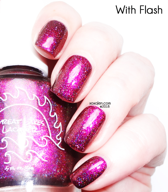 xoxoJen's swatch of Great Lakes Lacquer for Polish Pick Up: Redrum