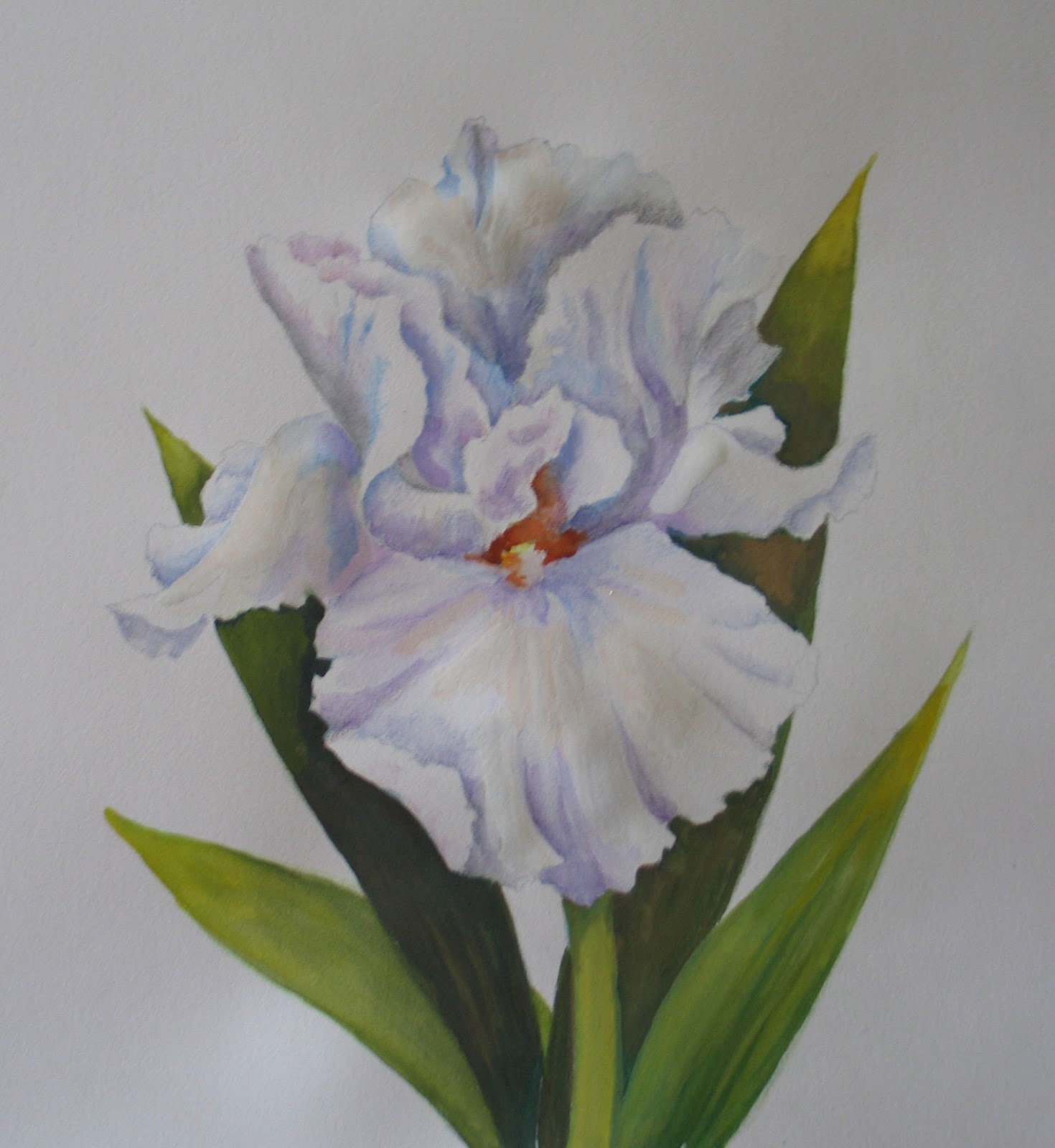 Nel's Everyday Painting White Iris soLD