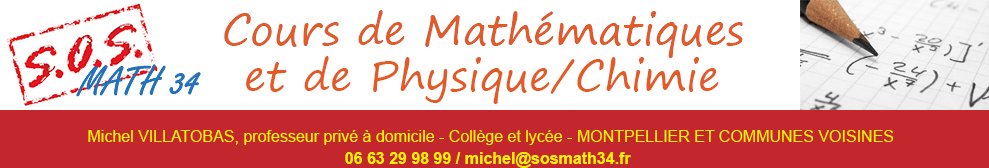 SOS MATH 34 - Cours de Mathématiques