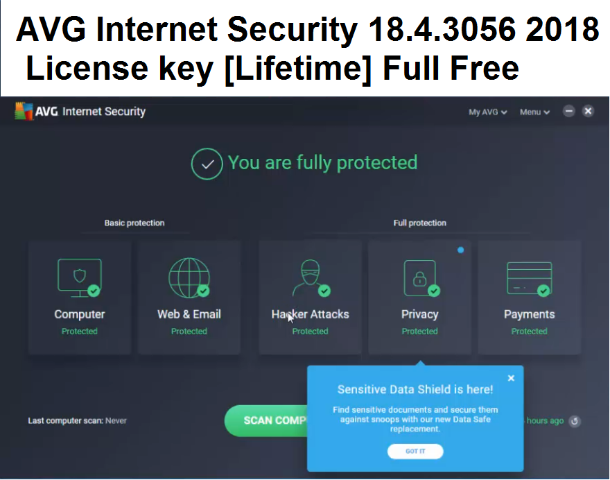 Vibnibite Avg Internet Security 18 4 3056 2018 License Key Lifetime Full Free
