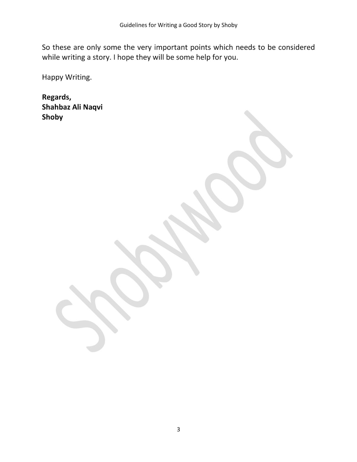 Shobywood How To Write A Good Story Article By Shoby