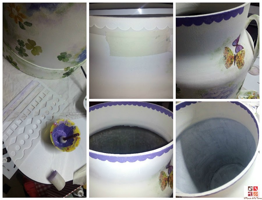 lechera pintada a mano