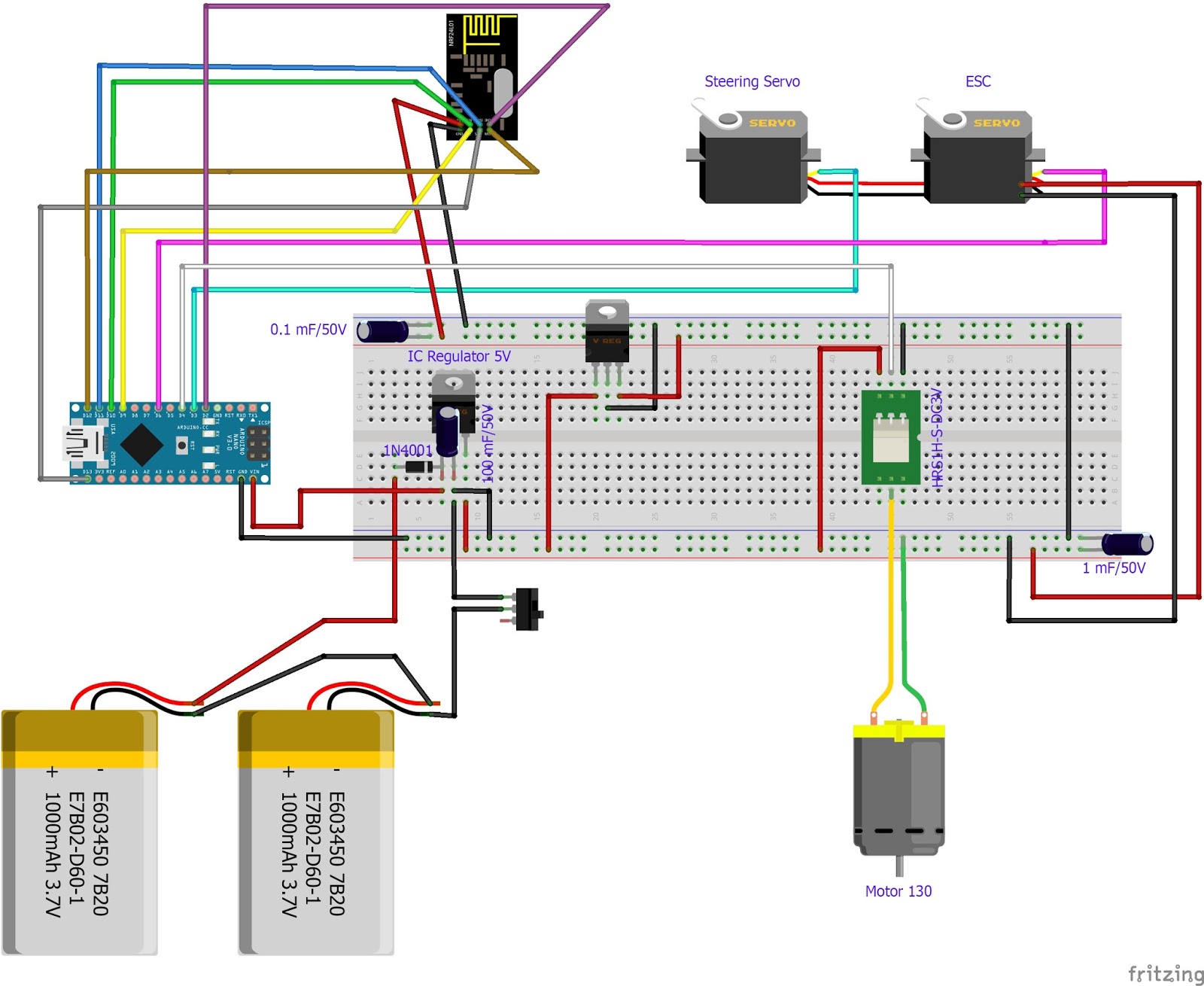 Hobby Witch: How to Hack RC Car Receiver via 2.4 GHz NRF24L01 Arduino
