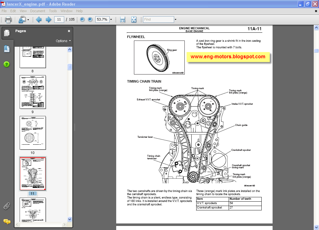 Mitsubishi Lancer X Workshop ~ Service & Spare Parts Catalog