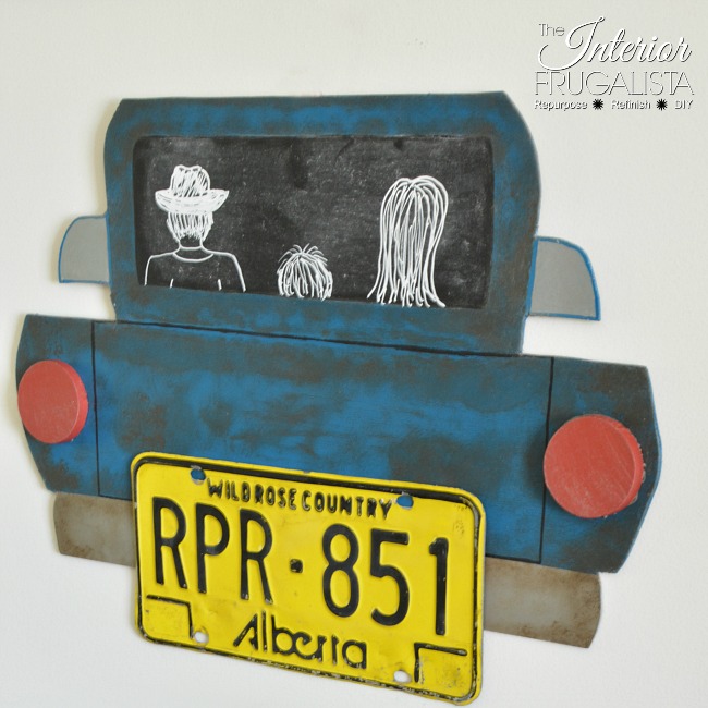 License Plate Wall Art Rusty Vintage Truck