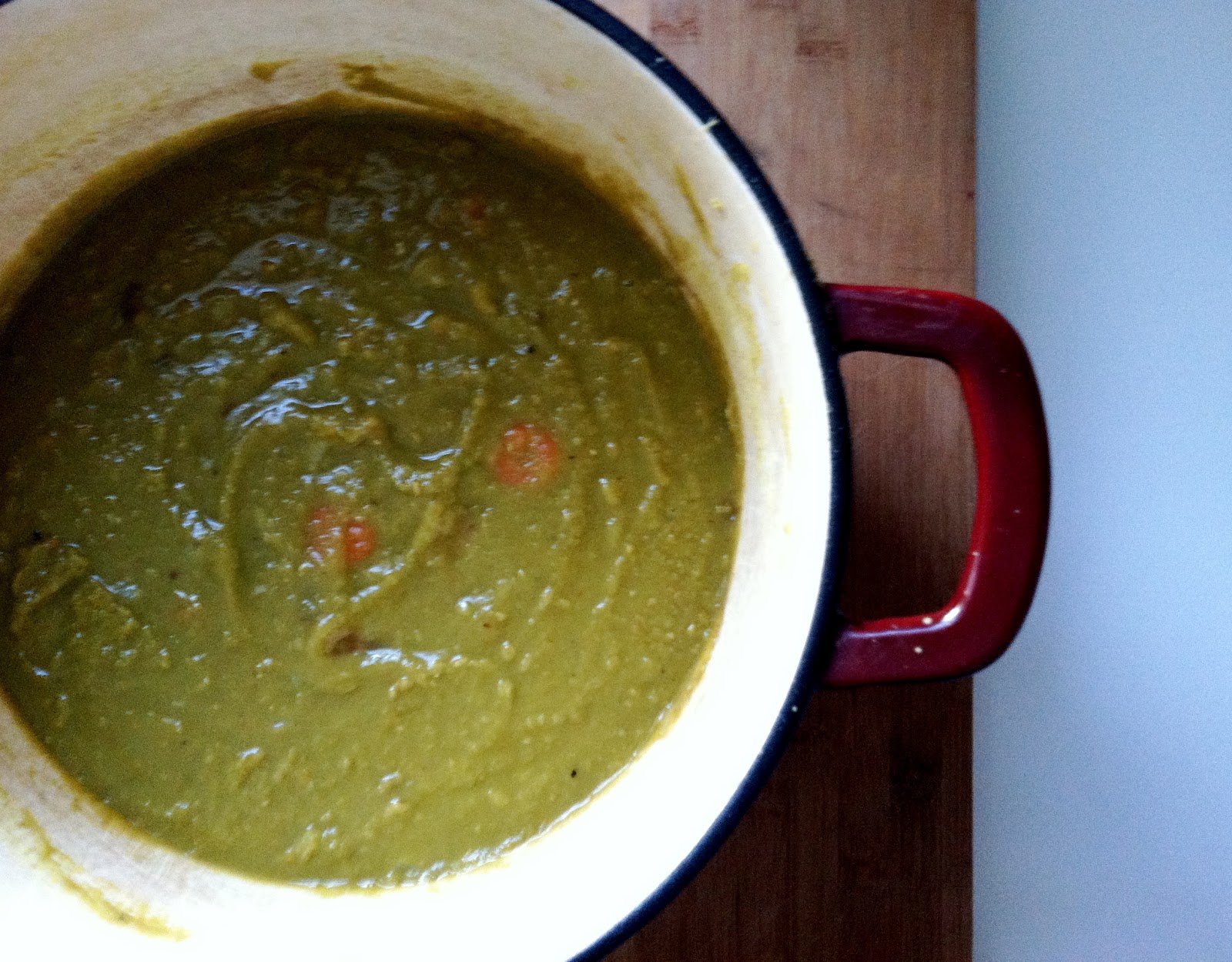Slow Club Cookery. Vegan Curried Split Pea Soup