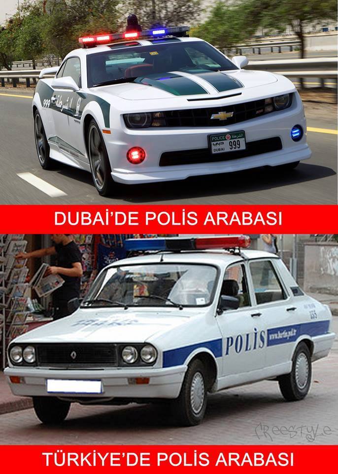 Caps Komedi: Dubai - Türkiye Polis Arabası Karşılaştırılması