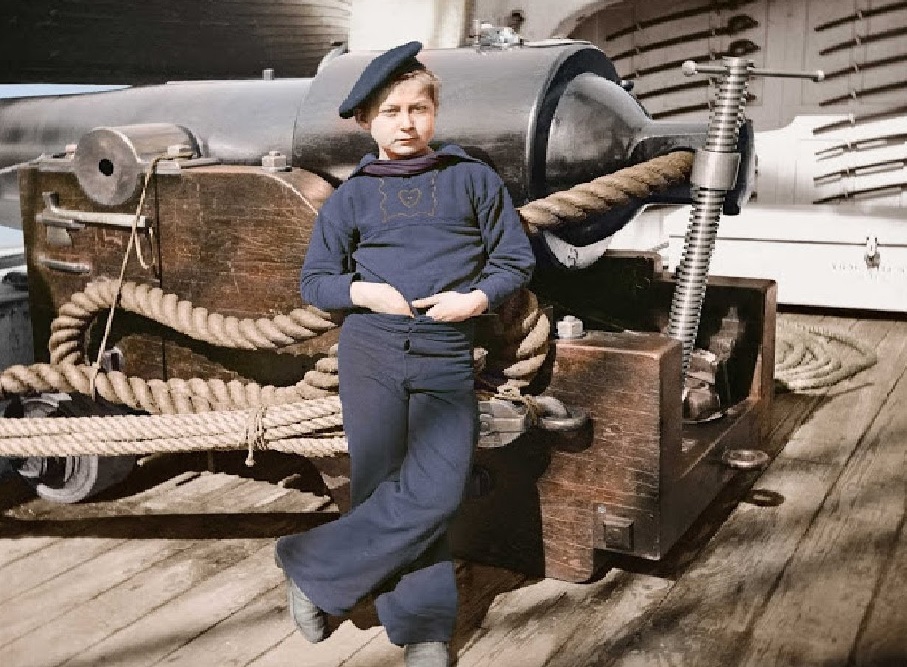 Young boy serving in the Union Navy.