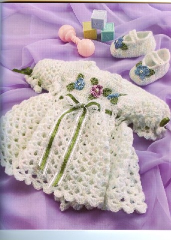 Baby&apos;s Summer Dress and Hat - AllFreeCrochet.com - Free Crochet