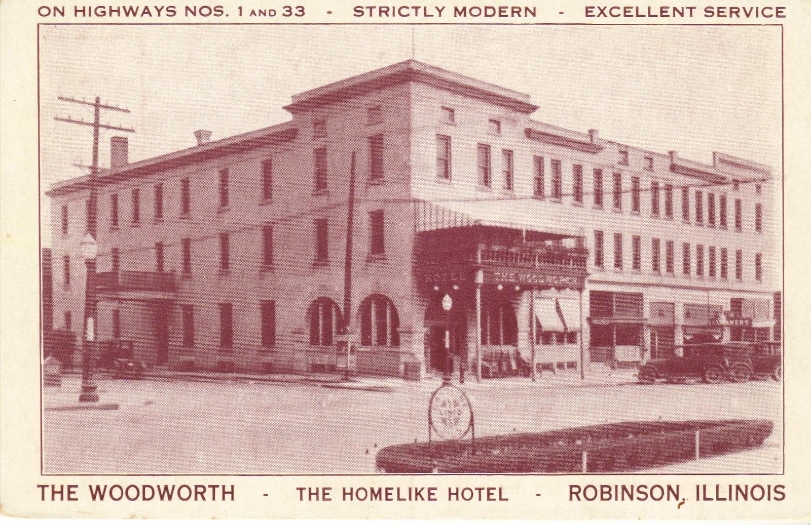 POSTCARDS FROM THE PAST ROBINSON, ILLINOIS The Woodworth