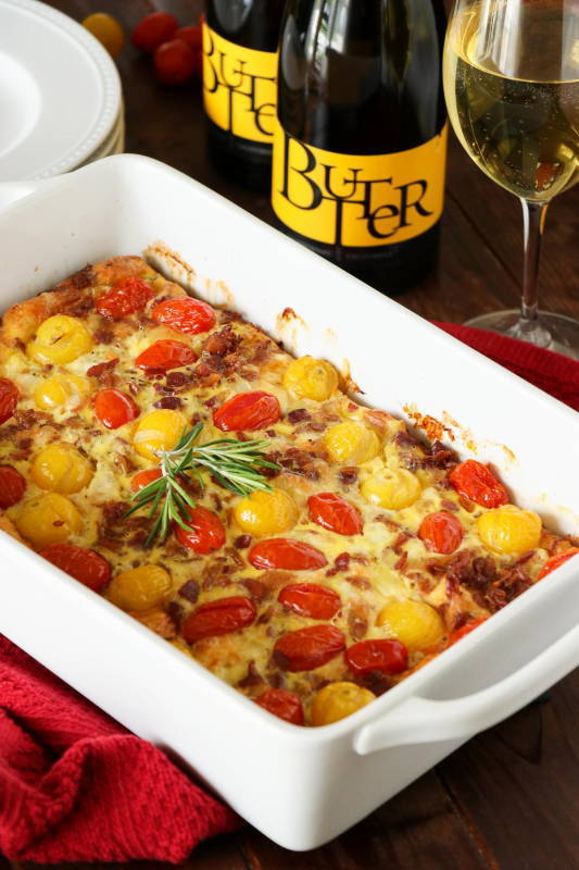 Butter Mom Up with JaM Cellars & TomatoBacon Breakfast Casserole The