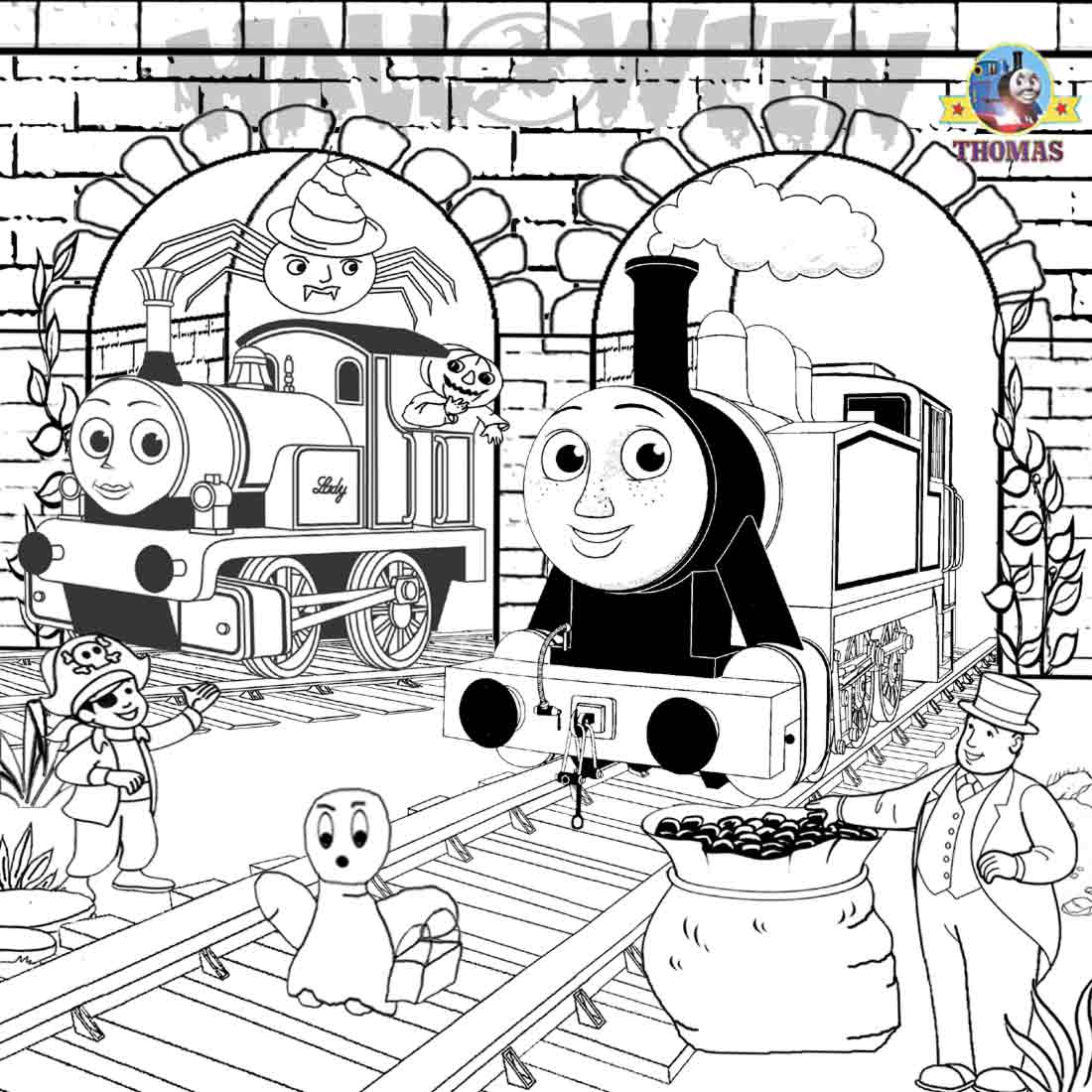lady the magical engine coloring pages - photo #4