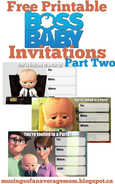 free boss baby party printables