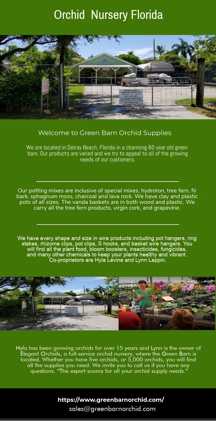 Florida Orchid Supplies September 2018