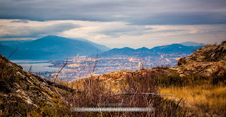 Scenic view of Kelowna near dusk when the city glows from light pollution in a beautiful way captured by Chris Gardiner Professional Scenic Photography www.cgardiner.ca