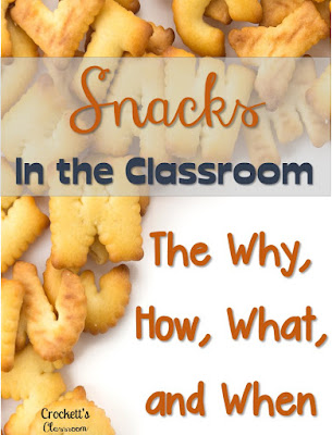 Do you let your kids snack in the classroom?  Find out why snacks are important and how to manage your snack time.