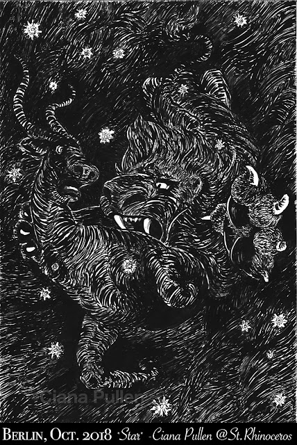 Inktober 2018 Day 8 "Star" by Ciana Pullen / St. Rhinocéros Inktober 2018 Day 8 "Star" by Ciana Pullen / St. Rhinocéros