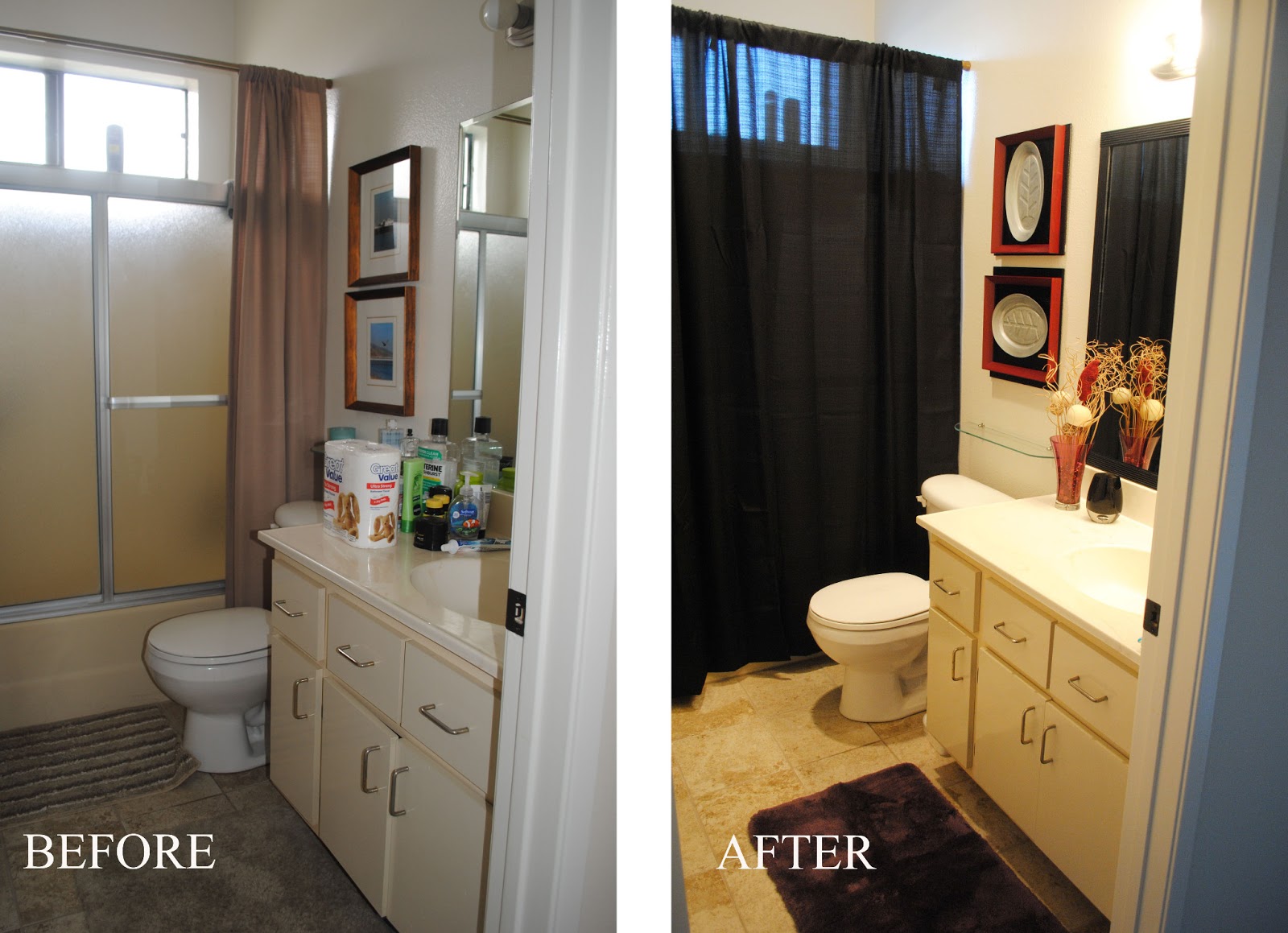 One Day At A Time Revamped Bathroom Project 1 Mirror Makeover Revamped Bathroom Project 1 Mirror Makeover