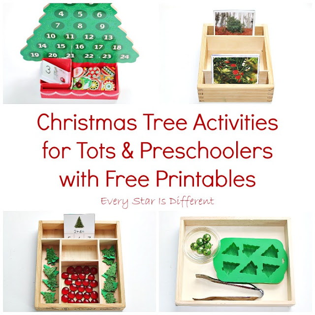 Christmas Tree Activities for Tots and Preschoolers with Free Printables