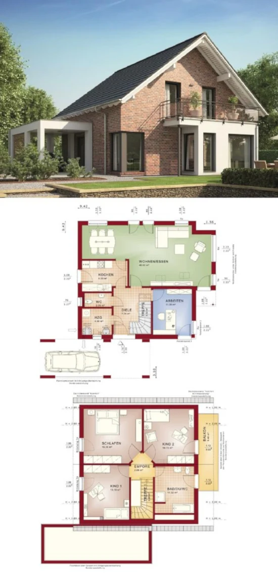Desain rumah minimalis 2 lantai dengan dinding bata rumah minimalis plus denah
