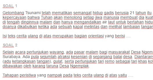 Contoh Soal Struktur isi teks cerita ulang ezy blog