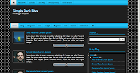 Simple Dark Blue Modified Blogger Template
