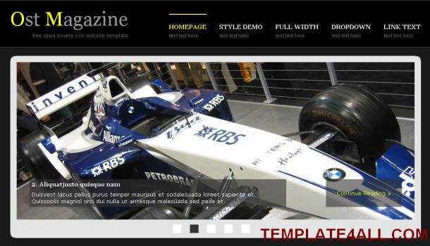 News Magazine Jquery Website Template