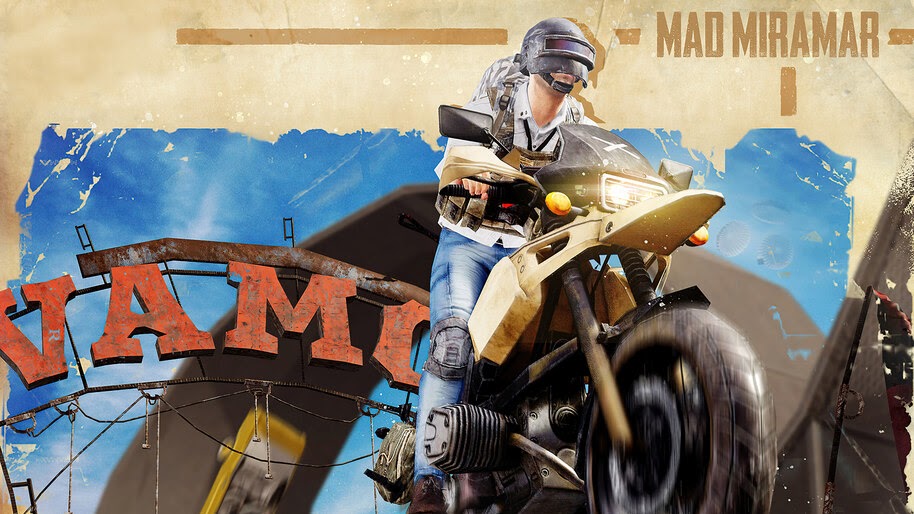 PUBG, Motorcycle, Mad, Miramar, 4K, #5.1968