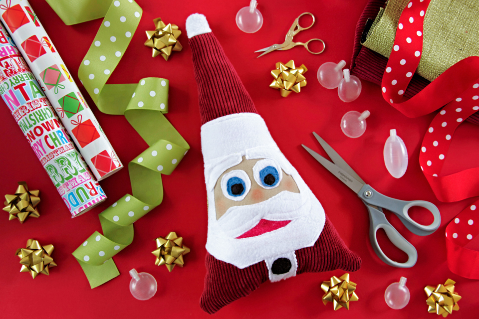 Dalmatian DIY DIY Squeaky Stuffed Santa Claus Christmas Dog Toy