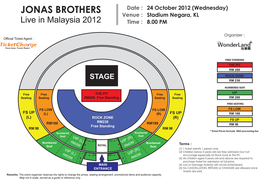 Jonas Brothers Yankee Stadium Seating Chart