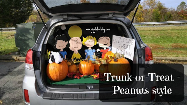 how to make a Peanuts theme for trunk-or-treat, creating the pumpkin patch from It's the Great Pumpkin Charlie Brown for a trunk-or-treat theme,