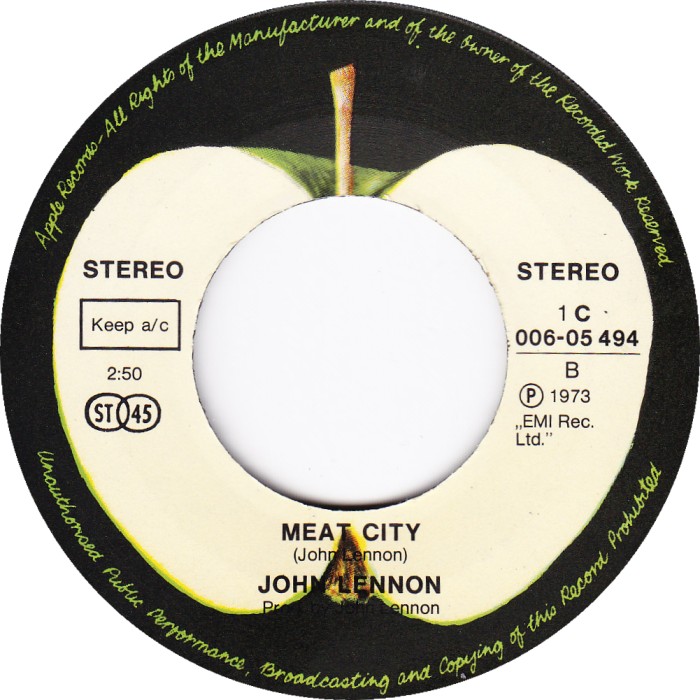 DIÁRIO DOS BEATLES A música Meat City de John Lennon