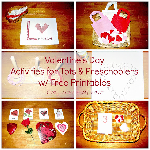 Valentine's Day Tot Activities with Free Printables