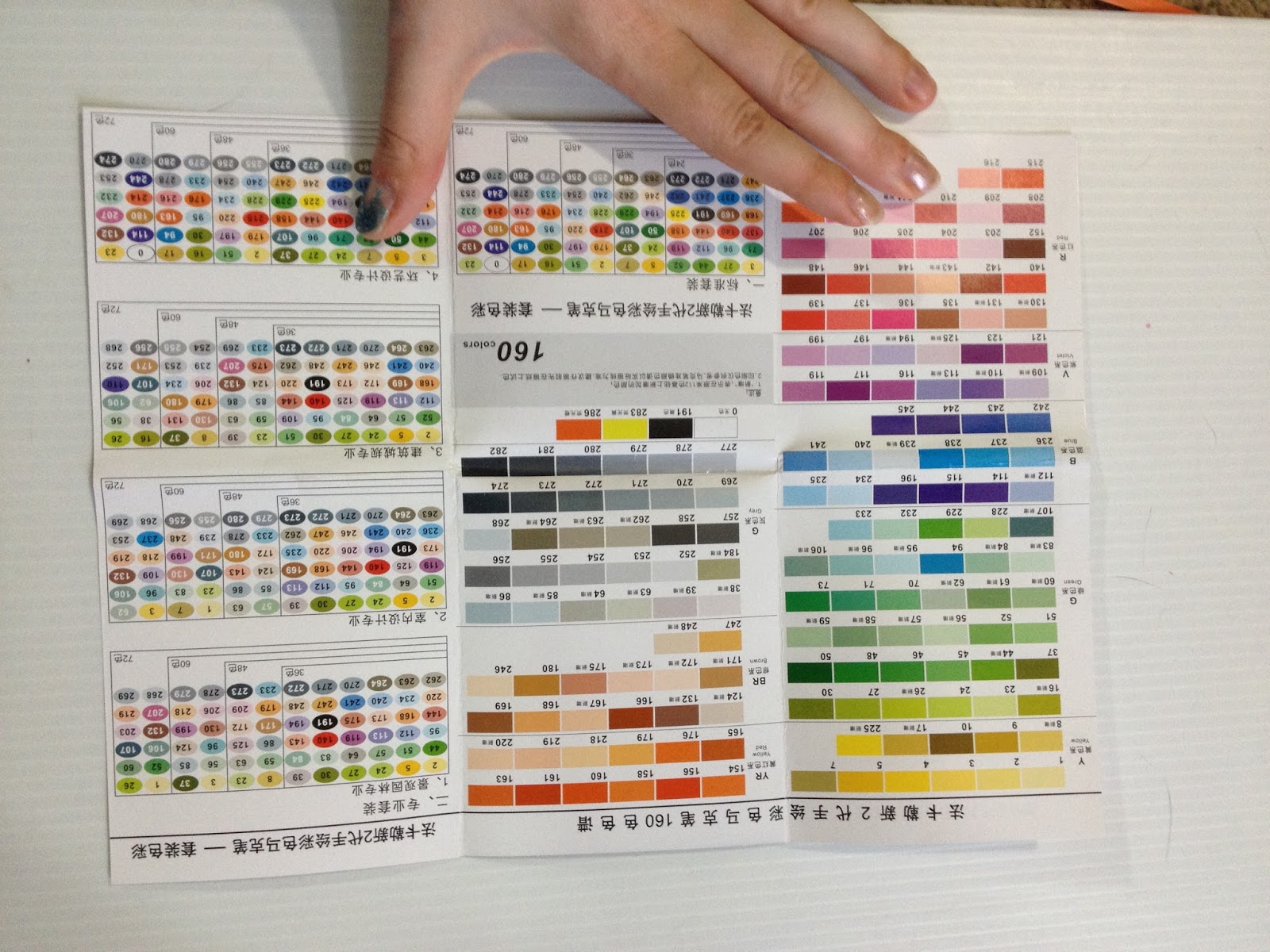 Blick Studio Brush Markers Color Chart