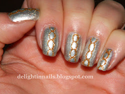 silver nail gold holiday christmas nails challenge tree