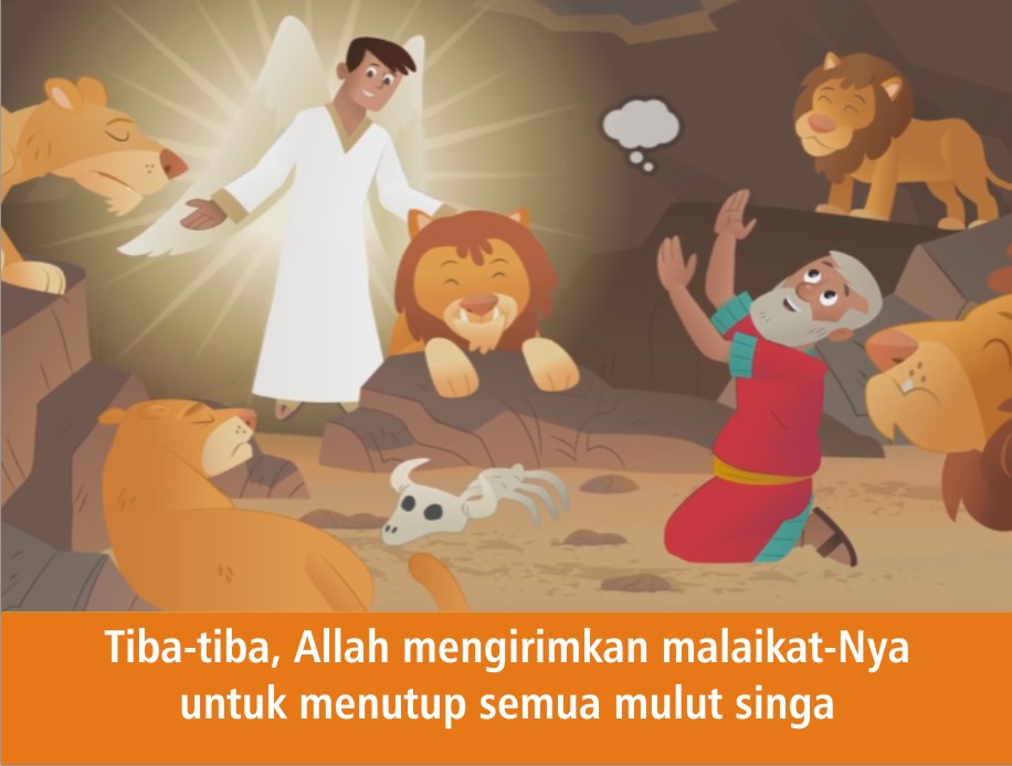 Gambar Mewarnai Daniel Di Gua Singa