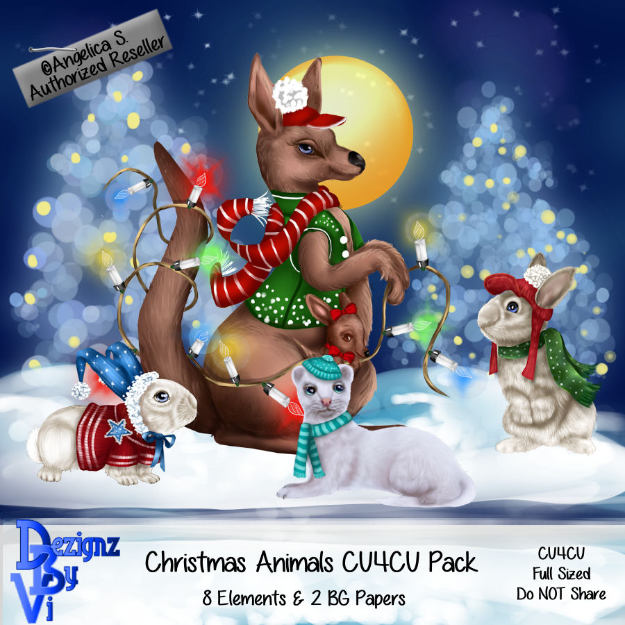 Dezignz by Vi New CU4CU Christmas Animal Pack by Dezignz By Vi
