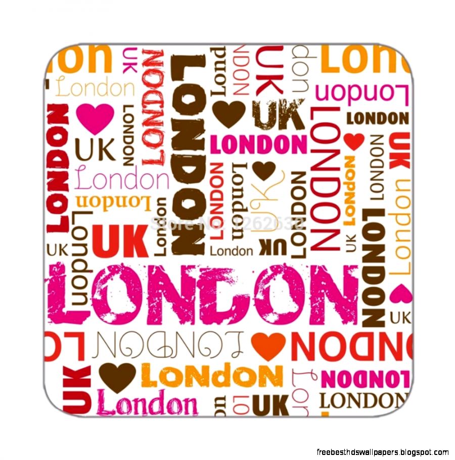 Sweet Pink Fashion Love London repeat Typography Pattern Print