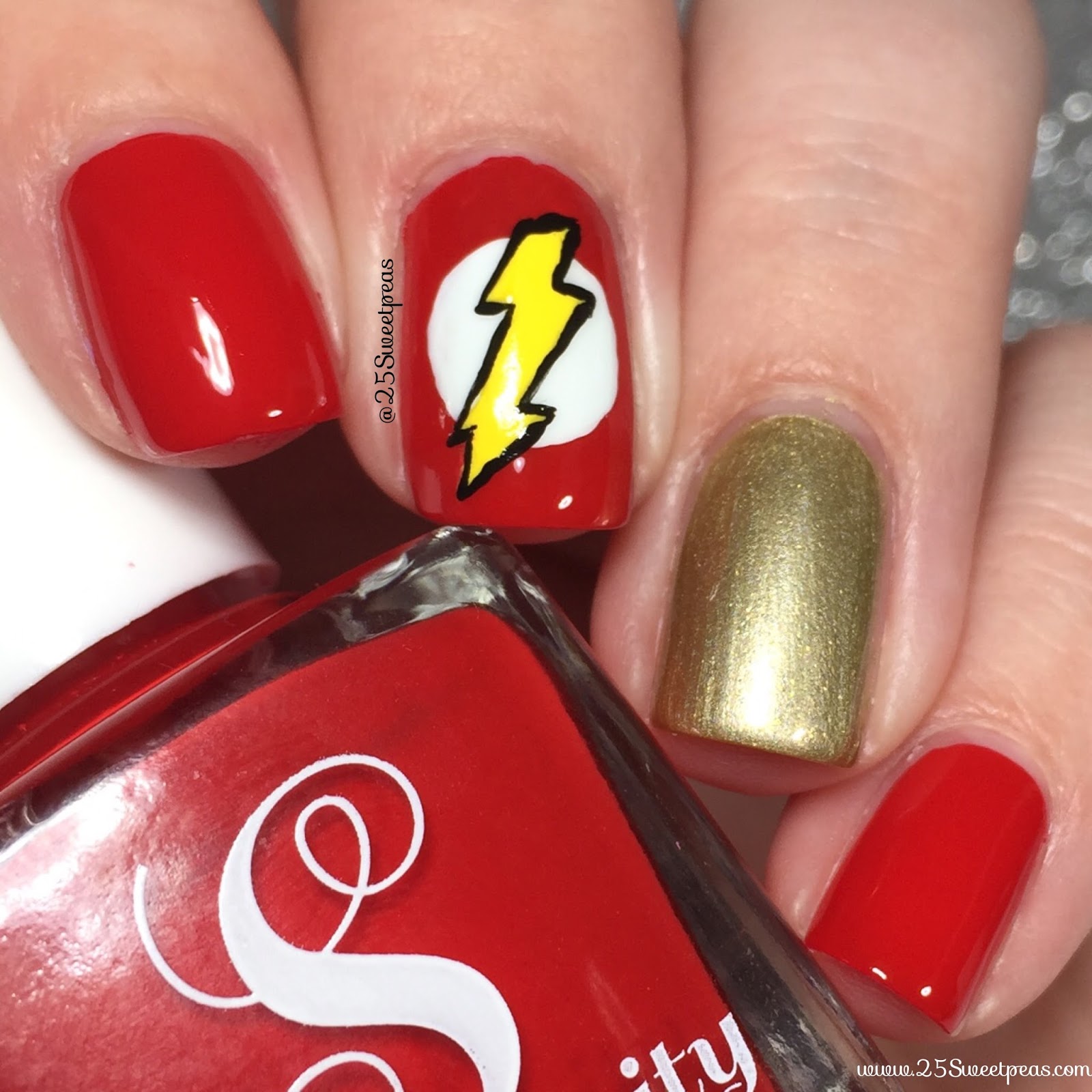 The Flash Inspired Nail Art Part One 25 Sweetpeas
