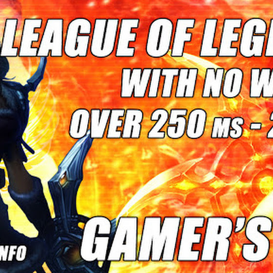 League Of Legends With No WTFast ★ Unstable In-Game Ping Of Over 250 ms - 280 ms (Gamer's Log)