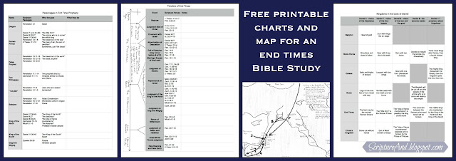 Free Printable Charts and Map for an End Times Bible Study | scriptureand.blogspot.com