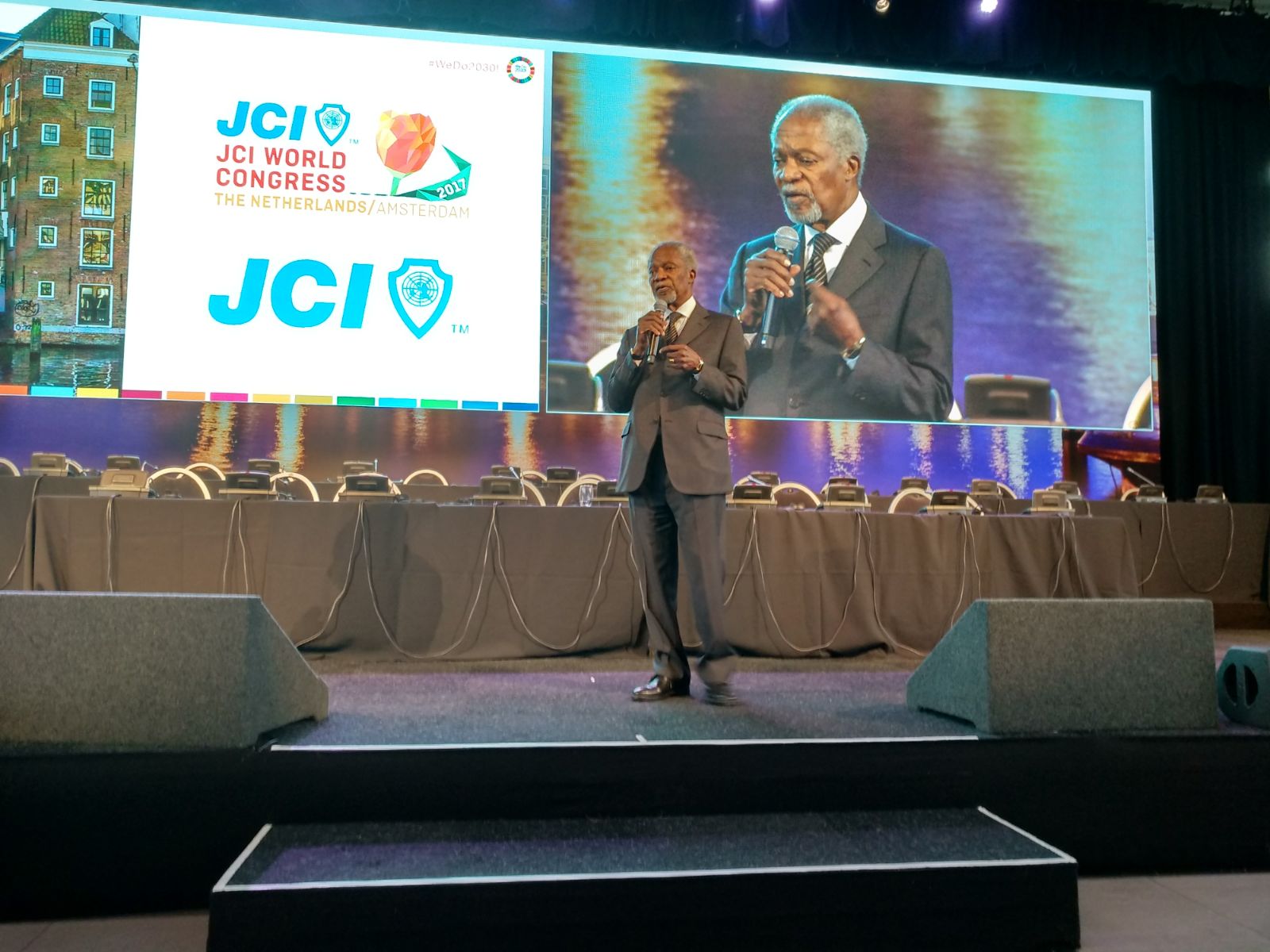 Kofi Annan JCI World Congress and KayaClean LouisPhilippe Loncke