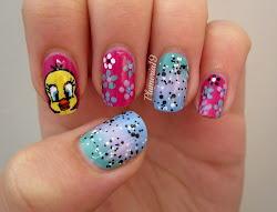 tweety nails bird plumeriapainted pie