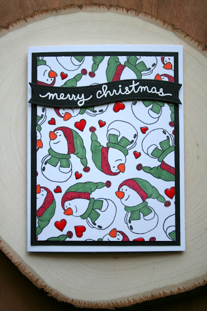 Snowman Christmas Card by Jess Crafts using Gerda Steiner Designs Snowman Friends