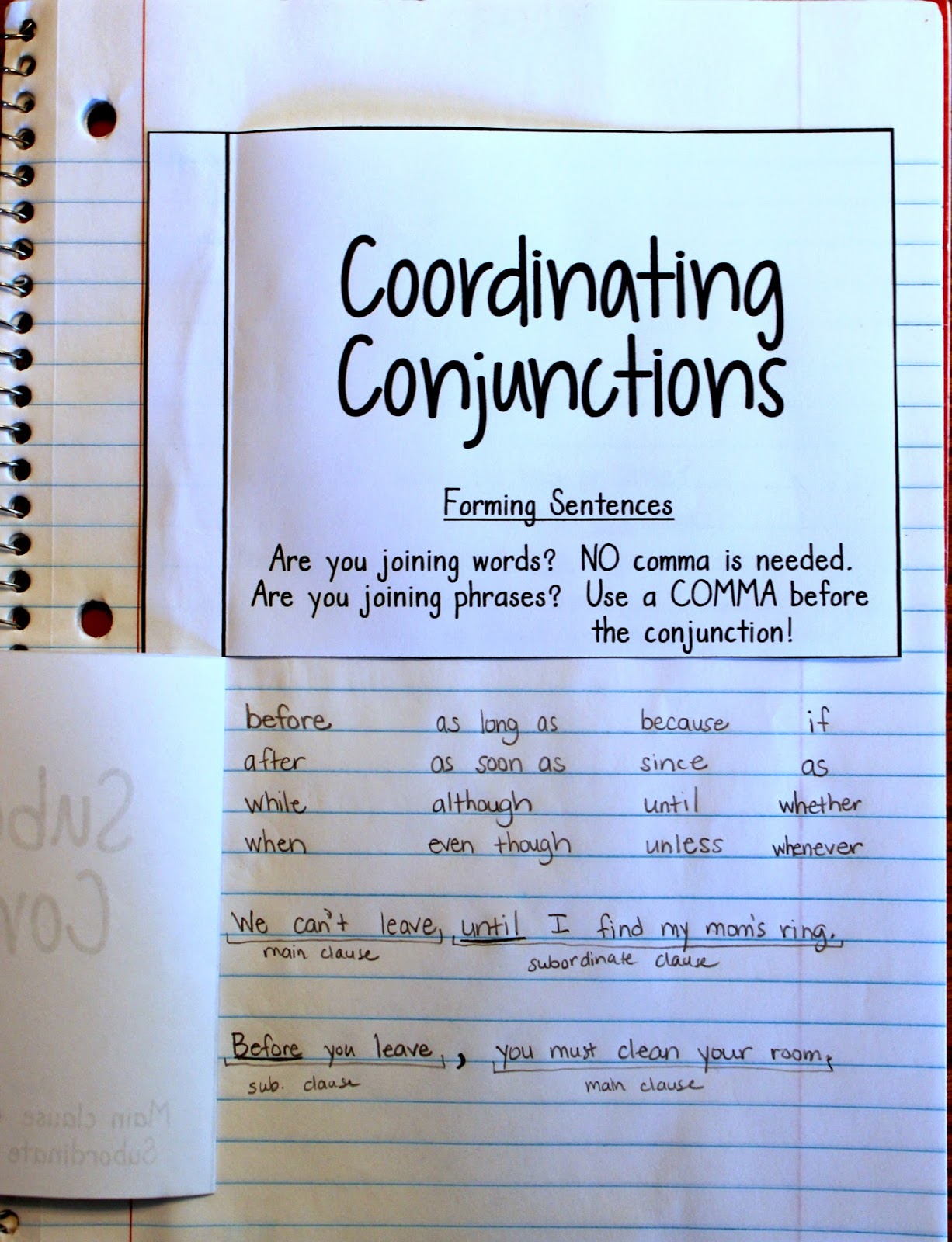 Conjunction Anchor Chart Crafting Connections