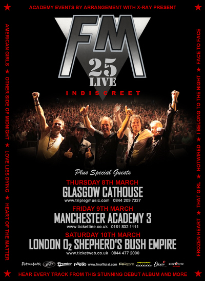 FM - Indiscreet 25 Live - Tour Dates