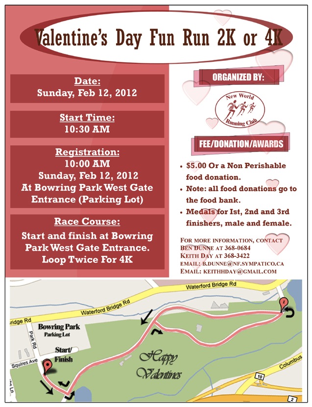 Run of valentine NLRunning: Valentine's Day Fun Run